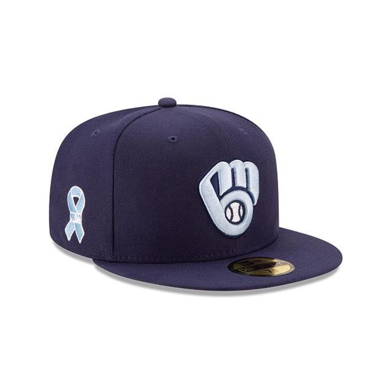 MLB Milwaukee Brewers Father's Day 59Fifty Fitted (FUT7832) - Blue New Era Caps